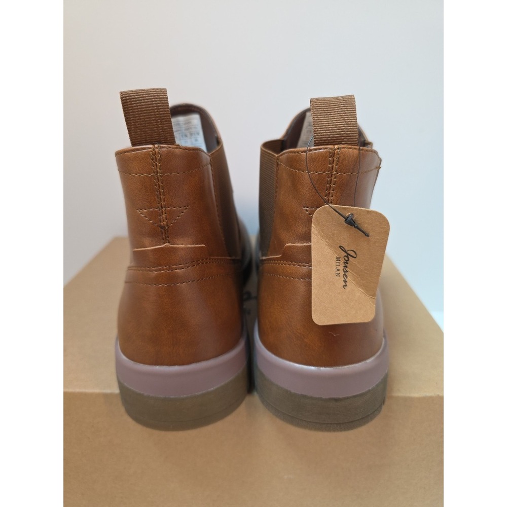 Jonsen Milan Mens 12 Chelsea Shoe Ankle Memory Foam Boot Brown AMY8119A - Picture 4 of 9
